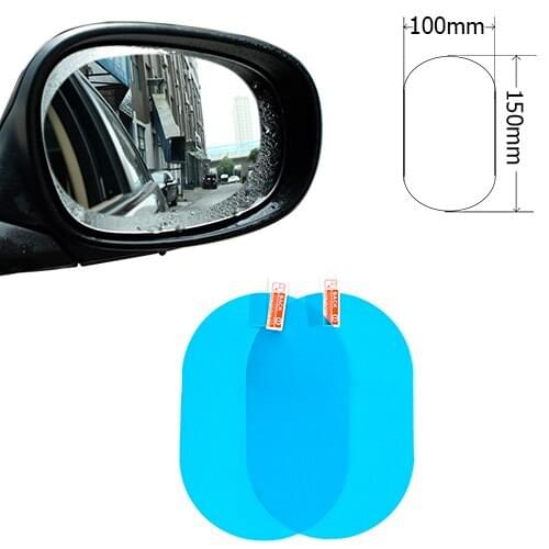 Anti Fog Car Rearview Mirror Window Clear Film Film Waterproof Car Sticker 2 Pcs/Set