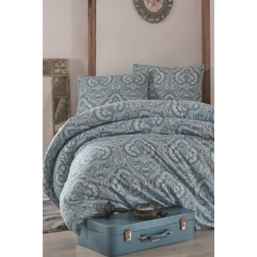 Crystal 100% Cotton Bedding Set, Home Textile Bedding Set, Bedspread, Duvet Cover Flat Sheet Pillow Case Wholesale Turkey Minze