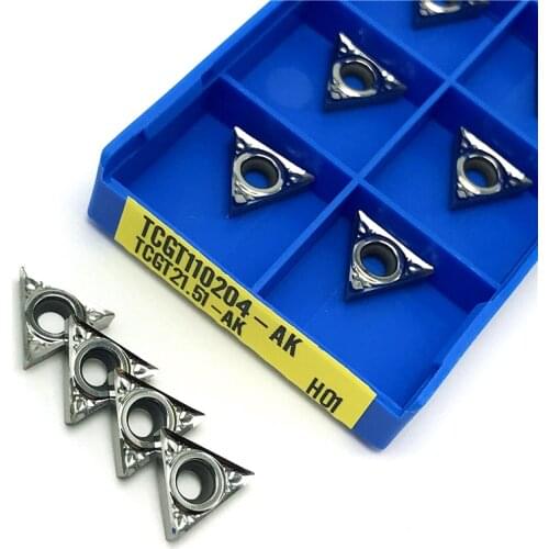 TCGT110204 AK H01 TCGT 110204 Aluminum turning tool original carbide insert CNClathe tool Turning insert For aluminum processing