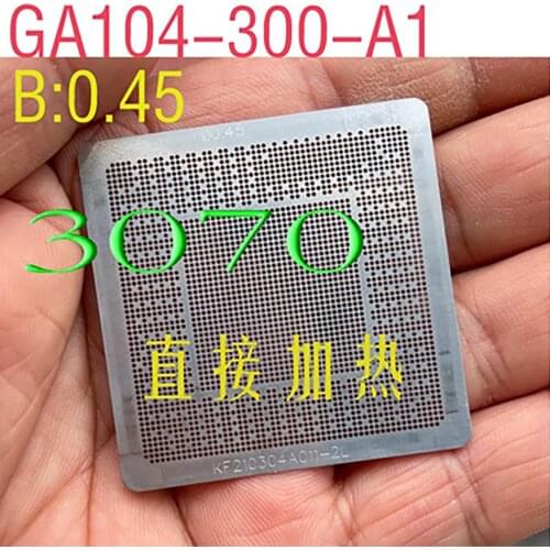BGA Stencil For TRX3080 3070 GA104-300-A1 GA104-200-A1 0.45MM GPU Chip Direct Heating 80/90MM Solder Reballing Stencils Template