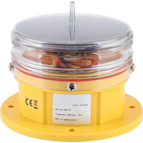 Boat Beacon Light Waterproof Led Warning Beacon Solar Flashing Safety Beacon Light for Marina Dock Barge River Tower Runways