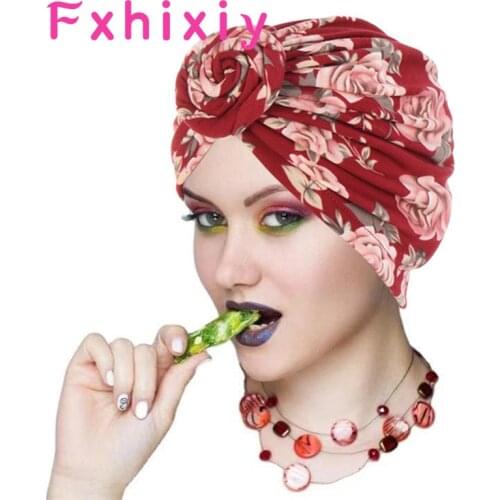 High Grade Quality Floral Printing Ladies Turban Bonnet Inner Cap African Twist Headwrap Women Head Wraps India Hat Hijabs