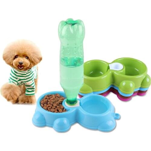 1pcs Plastic Puppy Pet drinkers Automatic Water Feeder Dispenser Food Dish Bowl Pet Dog Cat Drinking Water For Pet Dog Cat