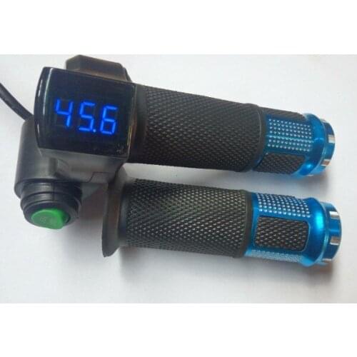 12-120v Battery Voltage Indicator +Twist Throttle With Cruise Switch And Display For Electric Scooter Tricycle Bicycle MTB ATV