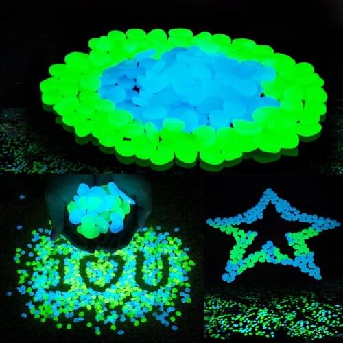 20pcs Pebble Stone Glow In The Dark DIY Decorative Gravel Stones For Driveway Moonlight Yards/Fish Tank/Aquarium/Plant Pots