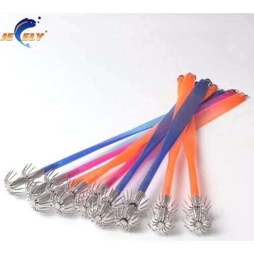 5pcs/bag 22cm 0.5g Soft Belt Saltwater Squid Octopus Cuttlefish Hook Jigging Lure
