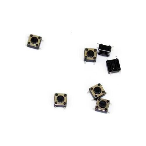 500pcs/Lot Black 6*6*4.5MM SMD four feet Copper feet high temperature resistant Light touch switch