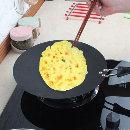 Non-stick Pancake Egg Bread Cake Crepes Chapattis Flat Frying Fry Pan for Home Restaurant Kitchen Supplies 11inch Diamet