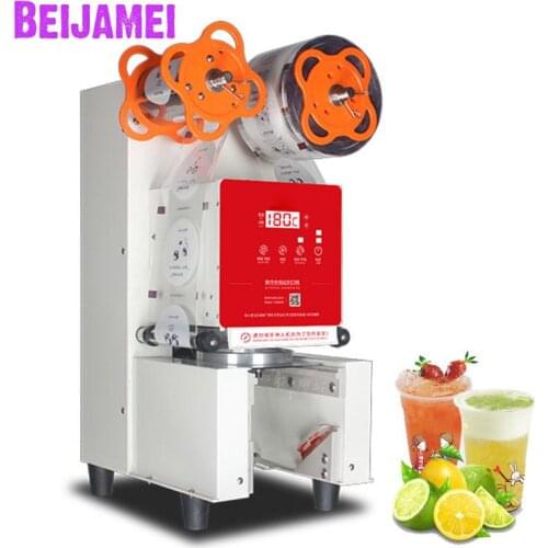 BEIJAMEI Automatic Bubble Tea Yogurt Plastic Cup Sealing Machine Commercial Yogurt Cup Sealer Sealing Machine For Sale