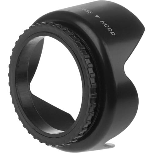 58/49/67/72/77/55/62/58mm Screwed Flower Petal Sunshade Lens Hood for Nikon DSLR Camera