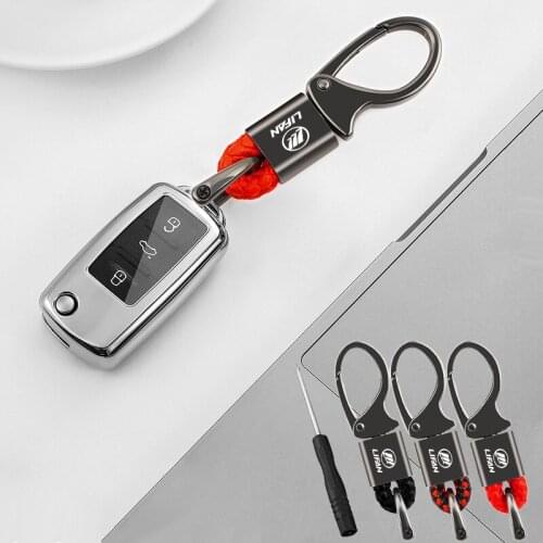 Fashion Hand Woven Leather 360 Degree Rotating Keychain for lifan solano x60 x50 Pendant Keychains Car Key Ring accessories