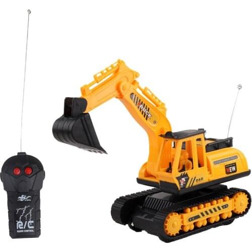 Childrens Electric Toy Remote Control Excavator Simulation Remote Control Engineering Car Outdoor Beach Play Toys RC Car
