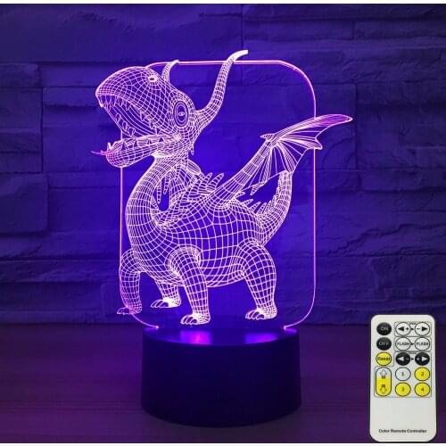 Dinosaur Pterosaur 7 Colors Change with Remote Control Night light for Nursery Kid Bedroom Birthday Party Gift Drop Shipping