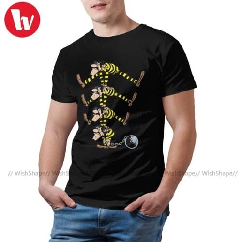 Lucky Luke T Shirt The Dalton Brothers T-Shirt Streetwear Short Sleeve Tee Shirt Fun Big Size Cotton Tshirt