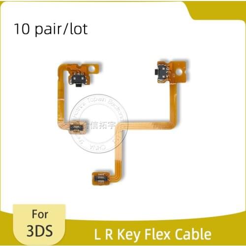 HOTHINK L / R Shoulder Button with Flex Cable for Nintendo 3DS Repair Left Right Switch Trigger