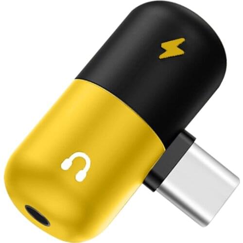 JTKE 2 in 1 Type C To 3.5 mm Earphone Jack aux Adapter Charging Audio Cable Converter USB Type C Splitter Headphone Accessories