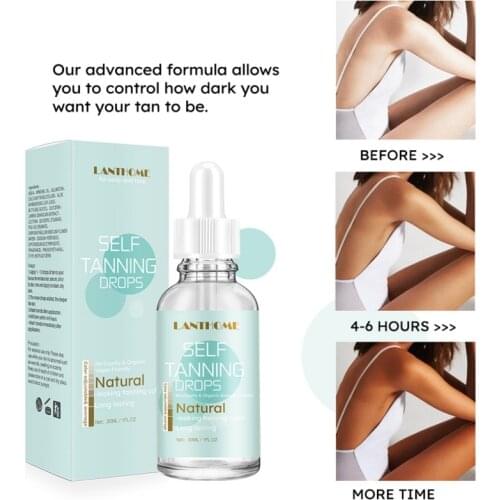 30ml Body Tanning Oil Long Lasting No Trace Without UV Damage Self Tanning Drops Sun Cream Self Tanners For Daily Skin Care