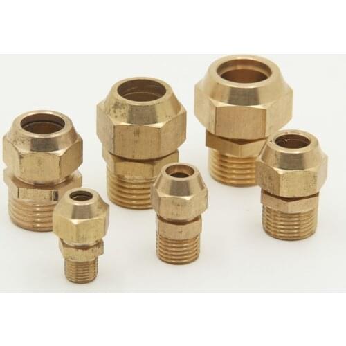 Copper Pipe Fittings, 1 / 8 ", 1 / 4", 3 / 8 ", 1 / 2", External Thread 6mm, 8mm, 10mm, 12mm, Air Conditioning Pipe Fittings
