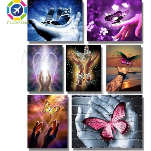 Full Round Square Drill 5D Diy Diamond Painting Kit Butterfly Hand Home Decor Embroidery Animal Mosaic Diamond Art Couple Gift