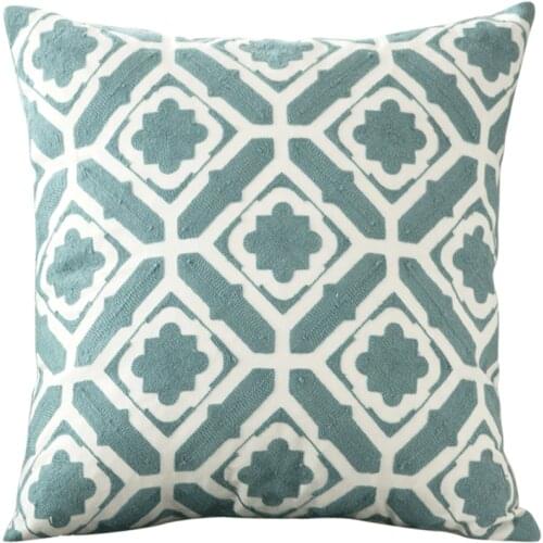 Nordic Embroidery Irregular Pattern Cotton Hemp Pillow For Sofa Cushion Chair Back Window Decoration