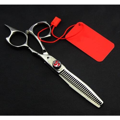 Top grade professional 5.5 inch 440c steel 9cr13 62HRC shears thinning barber cut hair scissors set makeup hairdressing scissors