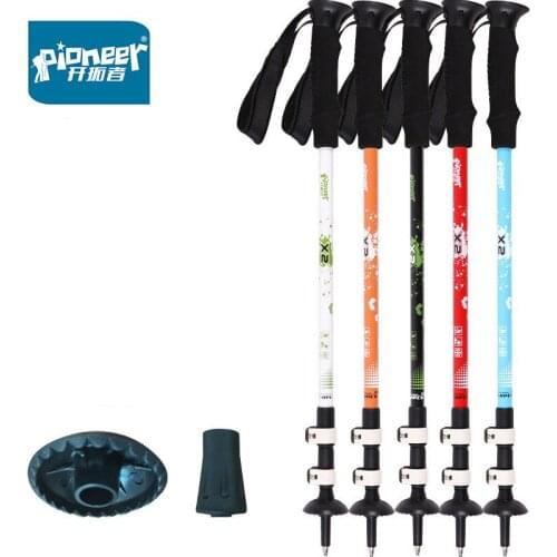 2021 New Walking Stick Ultra-light Trekking Ski Pole Adjustable Bastones Telescopicos Hiking Alpenstock Climbing Camping Canes