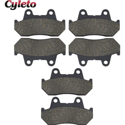 Cyleto Motorcycle Front and Rear Brake Pads for HONDA GL1100 GL 1100 Goldwing 1982 1983 VF 1100 Magna Sabre 1983-1986