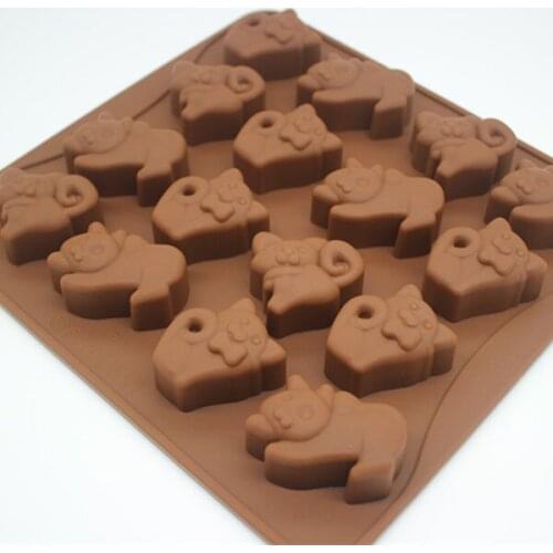 16 cavity different cats shapes silicone cake mold chocolate mold baking mold ice lattice mold