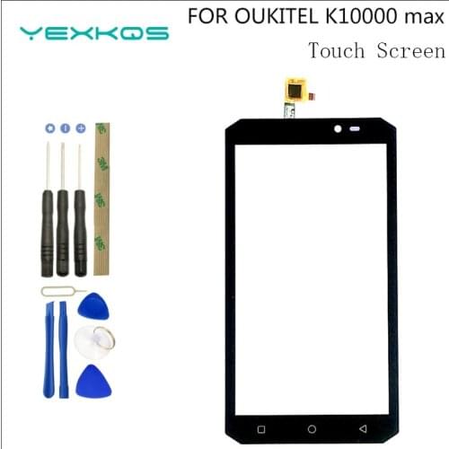 New 5.5 inch OUKITEL K10000 max Touch Screen Glass 100% Guarantee Original Glass Panel Screen k10000max k 10000 max +tools