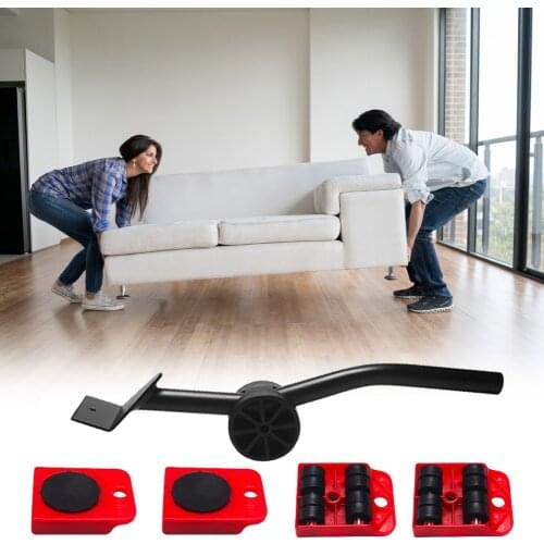 Labor-saving Furniture Transport Lifter Mover Heavy Stuffs Moving Bar Handling Tool Set Portable Furniture Easy Moving Tools Kit