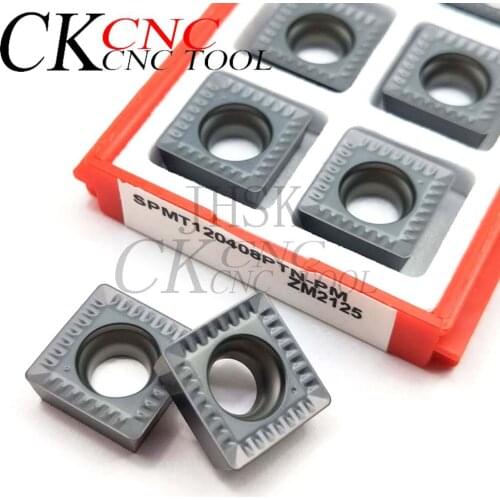 10pcs SPMT120408TN-PM ZM2125 Carbide insert CNC lathe turning tools blade SPMT120408 Special for stainless steel processing