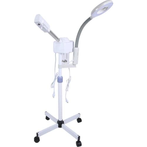 Skin Care Beauty Machine 5X Magnifying Facial Steamer LED Lamp Hot Ozone Beauty Machine Spa Salon Face Cleaning US Plug 110V