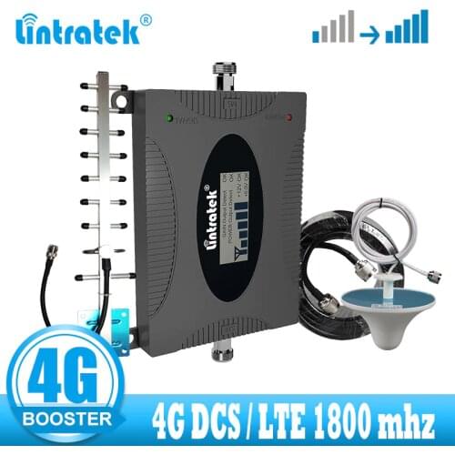 Lintratek LTE 4G Signal booster DCS 1800 Celluar Signal booster amplifier Improve GSM 1800mhz 4G internet mobile phone repeater