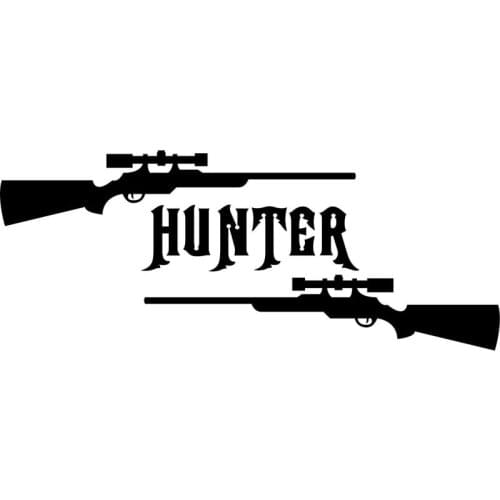 Gun Hunter Hunting Deer Buck Rifle Stickers Styling Vinyl Decal Sticker 15x6.3