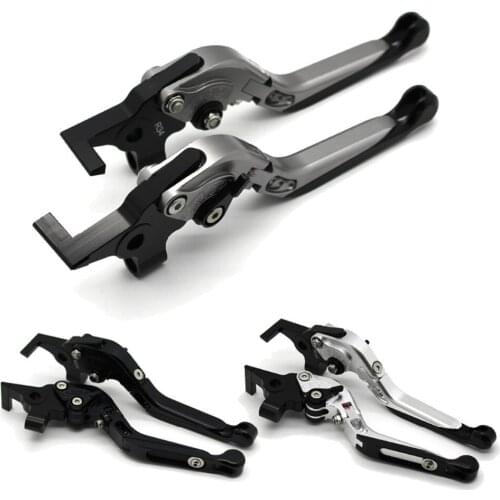 With logo Motorcycle Frame Ornamental Foldable Brake Handle Extendable Clutch Lever For SUZUKI GSX1400 Bandit 650S