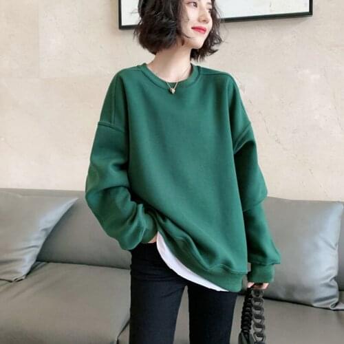 2021 Women Autumn Winter New Oversized Sweatshirts Female Long Sleeve Casual Hoodies Ladies Hoodie Warm Pullover Clothes R553