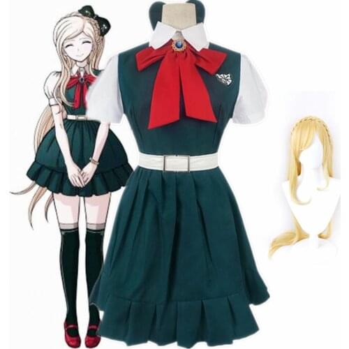 Anime Danganronpa 2 Despair Sonia Nevermind Cosplay Dress Woman Party Halloween Costume JK School Uniform