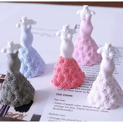 Ladies Dress Silicone Mould DIY Fondant Silicone Mould Chocolate Fudge Mould Kitchen Baking Utensils