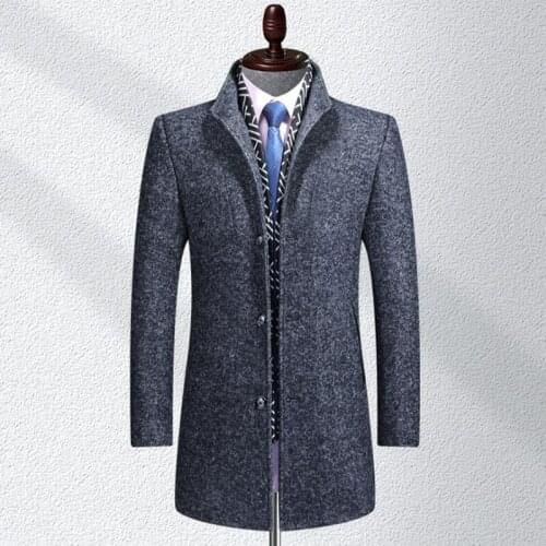 Winter woolen Overcoat Mens Slim Overcoats Dust Coat Mens Trench wool coats jacket Male Outerwear Greatcoat Tops Men Clothing
