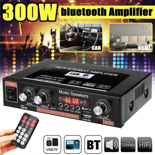 2 Channel Car Audio Bass Subwoofers Amplifier HiFi Stereo Bluetooth Digital Powerful Car Amplifier Audio Home Theater Amplifiers