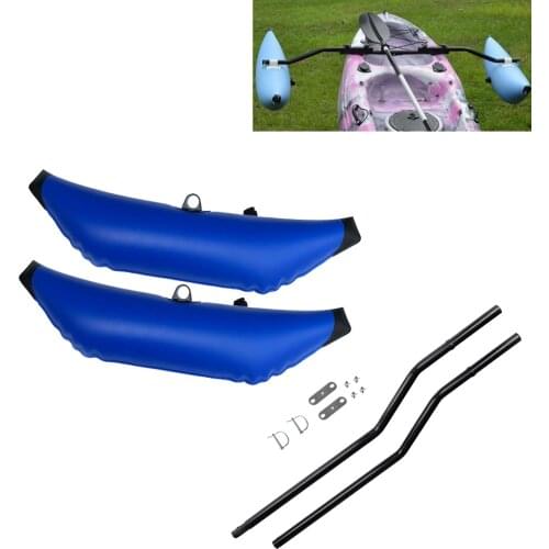 2 X PVC Inflatable Outrigger Stabilizer & Sidekick Ama Kit For Kayak Fishing