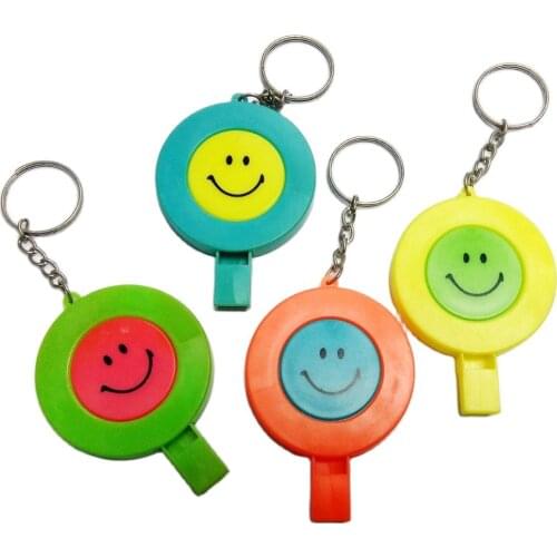 2X Key Ring w/ smile happy face Whistle Boys Kids Pinata Filler School Bag Birthday Party Favor Game Gift Novelty Prize