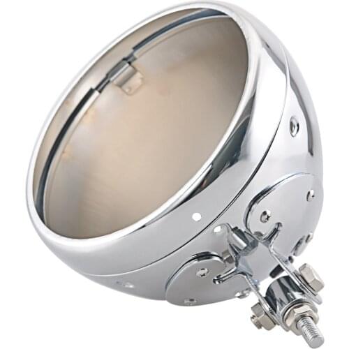 7”7INCH Steel Motorcycle Chrome Headlight Cover LED Headlight Housing Adjustable Mount Bracket Universal light Shell Newest