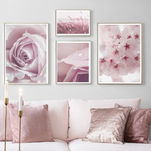 Rose Flower Plant Abstract Line Body Art Nordic Posters And Prints Wall Art Canvas Painting Wall Pictures For Living Room Decor
