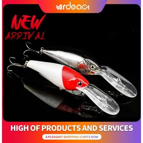ARDEA Long Lip Fishing Lure 80mm/25g Wobbler Crankbaits Floating Treble Hooks Artificial Swimbait 3DEyes Black Bass Isca pesca