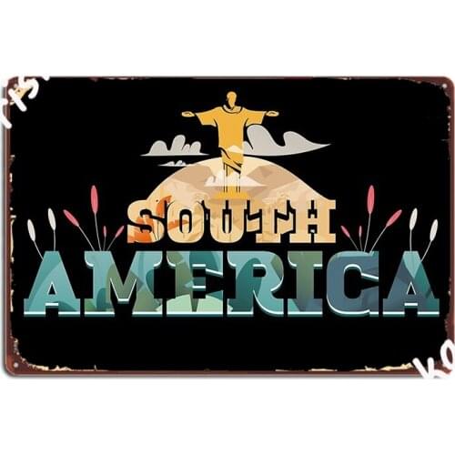 Brazil Metal Sign Design Club Kitchen Wall Decor Tin Sign Posters