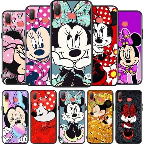 Disney Minnie Mouse Cute for Samsung Galaxy A9 A8 Star A750 A7 A6 A5 A3 Plus 2018 2017 2016 Silicone Black Phone Case Soft Cover