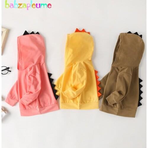 Fall Winter Korean Toddler Boys Girls Clothes Casual Hooded Children Sweatshirt Cotton Cartoon Cute Hoodie Kids Clothing BC1363