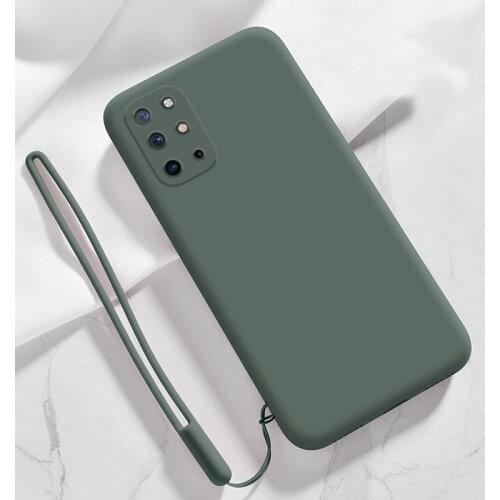 For Oneplus 8T 8 Pro Case Soft Liquid silicone Skin With Lanyard protective Back Cover case for one plus 7 Pro Oneplus8 1+8t