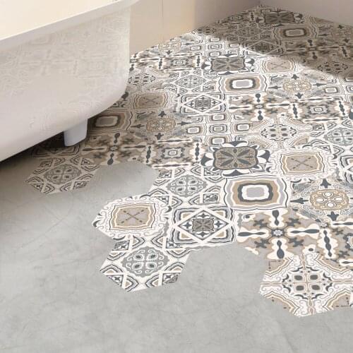 Funlife® Morocco Floor Stickers Self-Adhesive Waterproof Peel & Stick Ground Stickers for Kitchen Camper Bathroom Home Decor